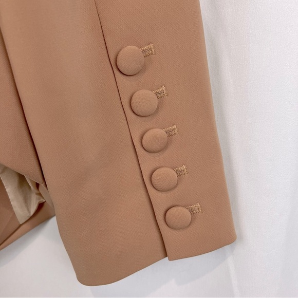 James Jeans V-Blazer High Low in Peach Nude - Picture 10 of 11